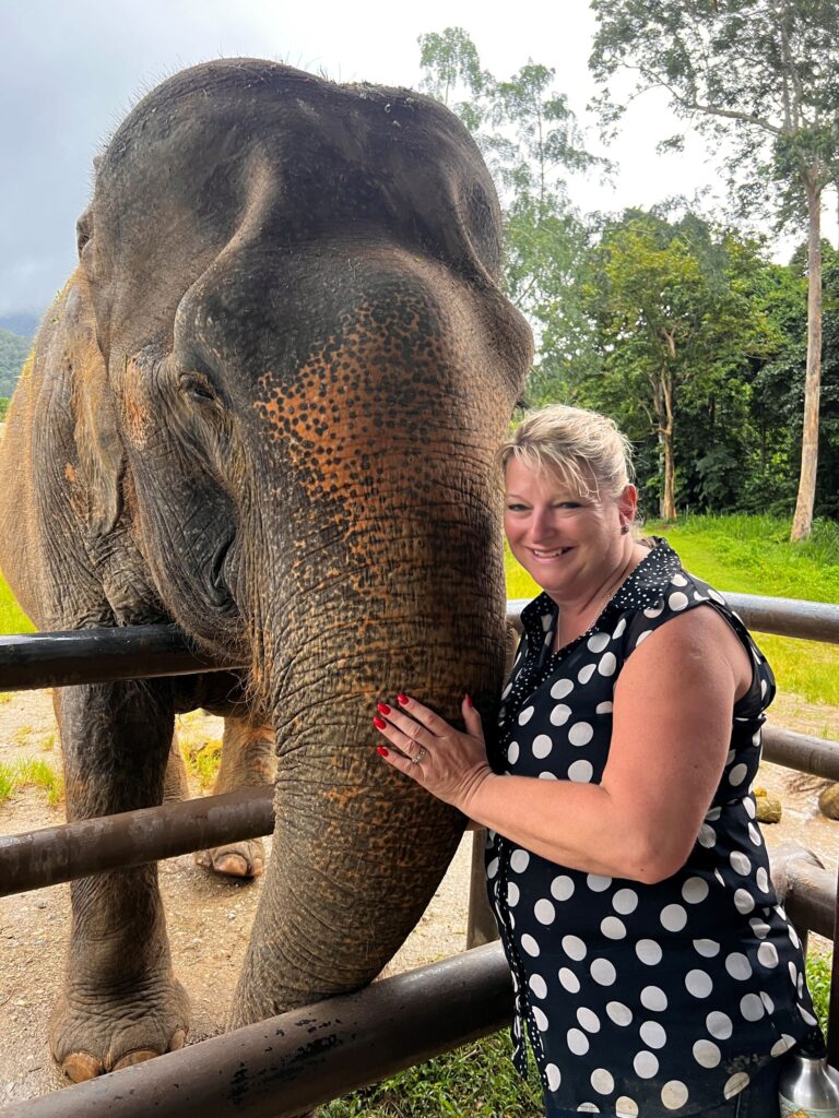 clare and elephant